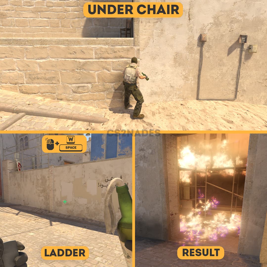 Under Chair ➝ Ladder