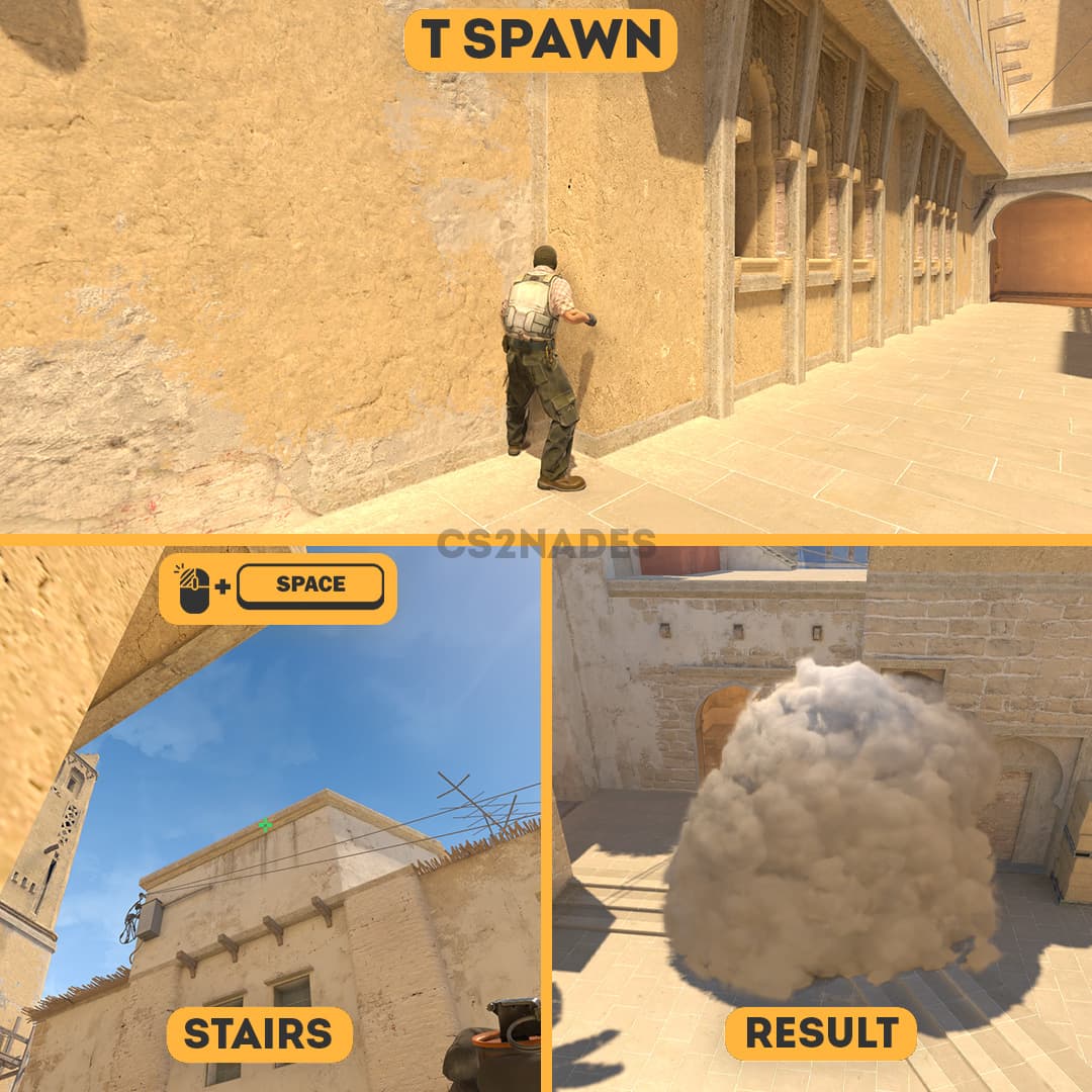 T Spawn ➝ Stairs