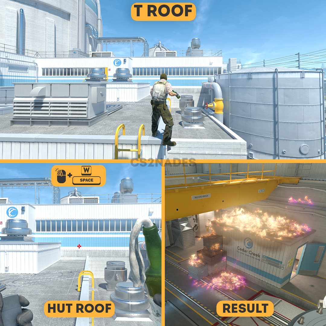 T Roof ➝ Hut Roof