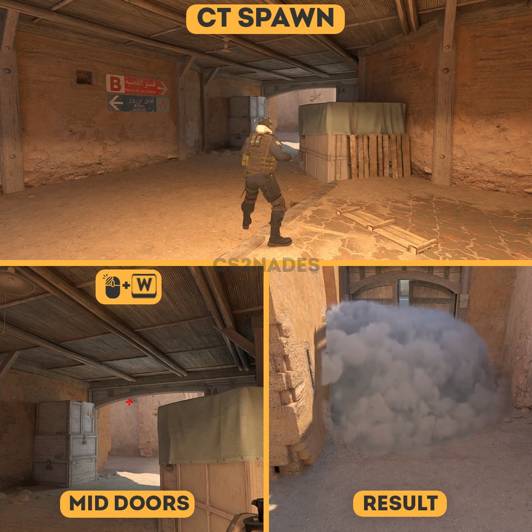 CT Spawn ➝ Mid Doors