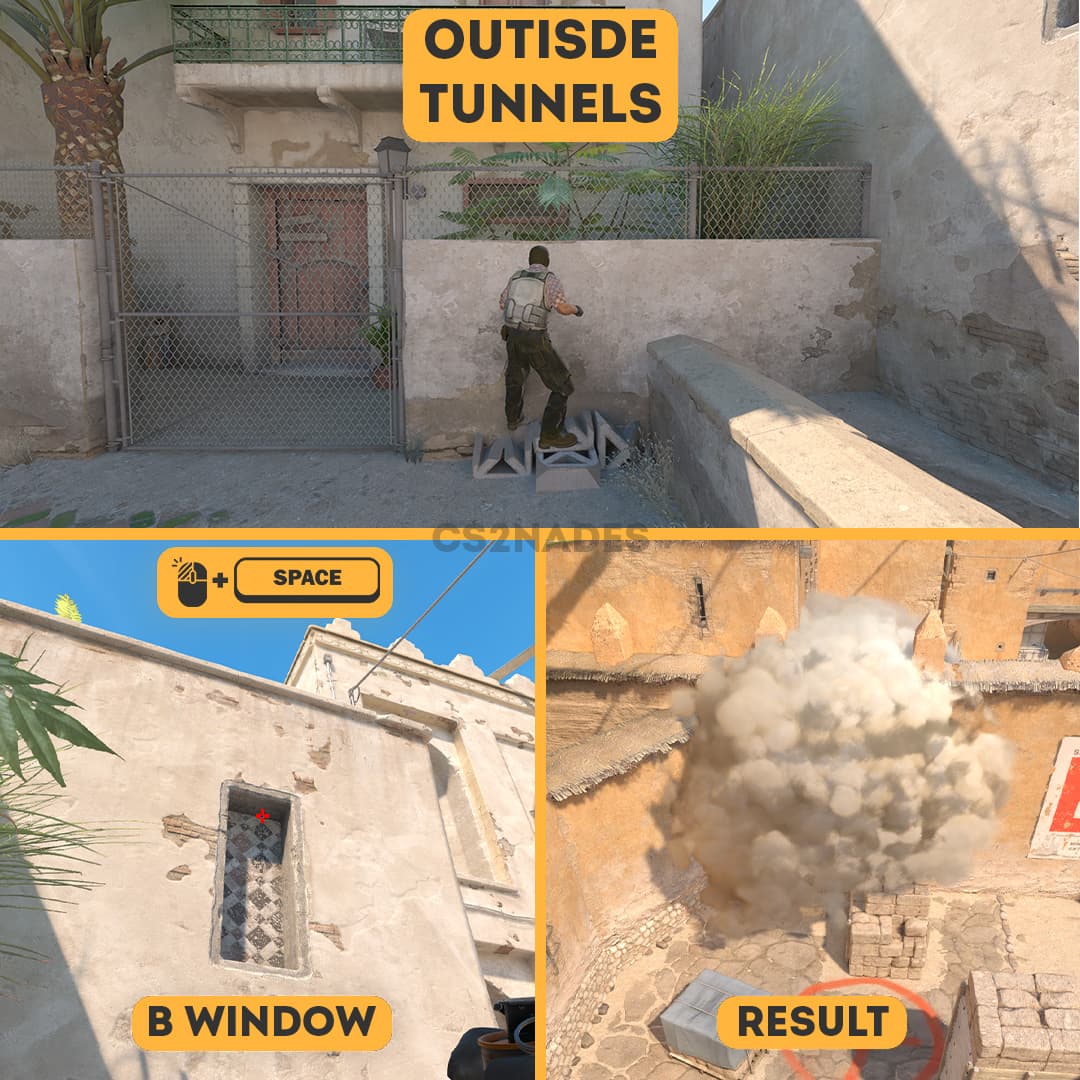Outside Tunnels ➝ B Window